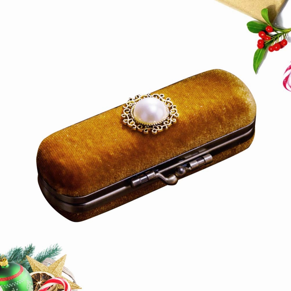 Alipis Lipstick Case Makeup Bag Lipstick Holder Storage Box Mirror Organizer Essential Oil Roller