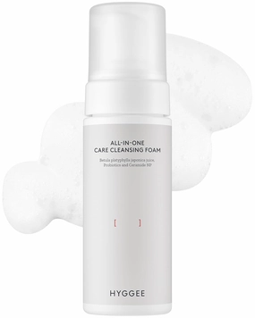 All In One Care Cleansing Foam - Mildly Acidic Skin Irritation Free Micro Bubble Foam Face Cleanser - Moisturizing and Gentle Pore Cleansing with Brich Sap and Probiotics, 5.3 fl.oz.