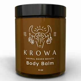 All Purpose Body Balm - Clean Grass Fed Beef Tallow Moisturizer w/Essential Oils for Soft, Smooth, Hydrated Skin - no Phthalates, Preservatives or Synthetic Fragrances - 6oz Value Size
