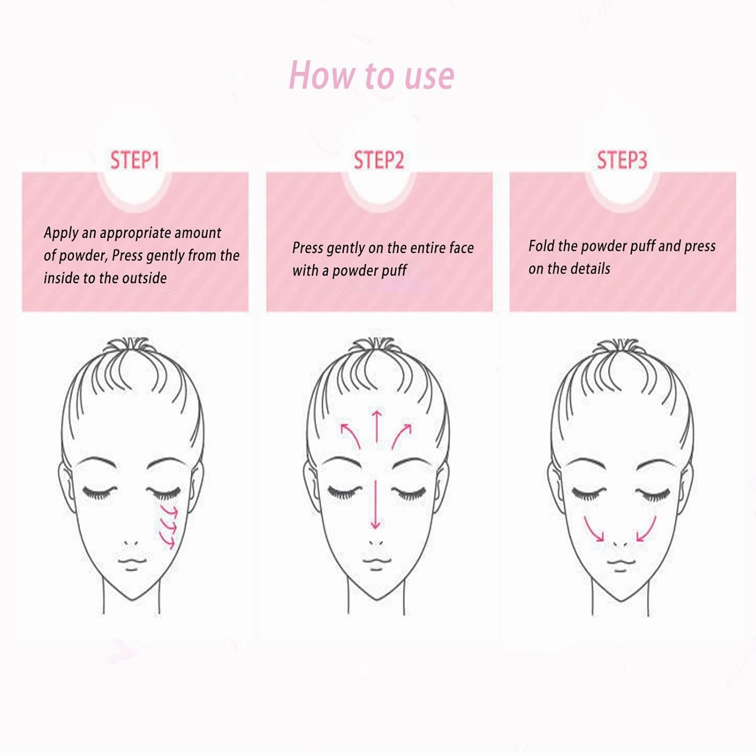 Allaura Beauty Pink Blurring Setting Powder - 7pcs Mix, One Size