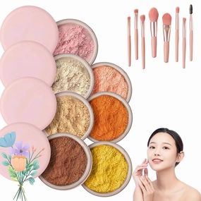 Allaura Beauty Pink Blurring Setting Powder - 7pcs Mix, One Size