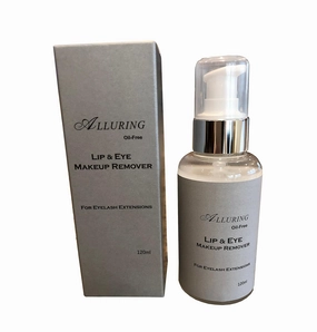 Alluring Makeup remover 120ml for Eyelash Extensions, Oil Free, Gentle QTY 10
