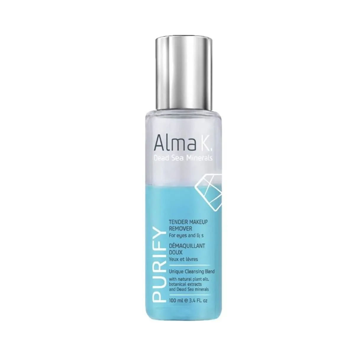 Alma K Micellar Water Makeup Remover - Gentle Dual-Phase Facial Cleanser - Removes Waterproof Makeup - Soothes Eyes and Lips with Aloe Vera - 3.4 oz