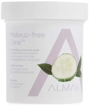 Almay Oil Free Gentle Eye Makeup Remover Pads , Oil Free Micellar, Hypoallergenic, Cruelty Free, Fragrance Free, Ophthalmologist Tested, 80 Pads ( Packaging May Vary )