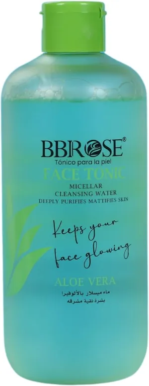 Aloe Vera Face Tonic - Micellar Cleansing Water for Deep Purification, Matte Finish & Balanced Hydration - Soothing Care for All Skin Types, 500ml (16.9 fl oz)