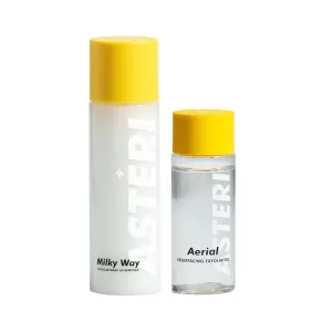 Alumni Skincare No Rinse Face Cleanser Set — Aerial Resurfacing Face Exfoliator 2 oz & Milky Way Micellar Water Makeup Remover 3.4 oz - Vegan Superfruit Toner & Gentle Skin Care for All Skin Types