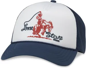 AMERICAN NEEDLE Texas Lone Star Beer Officially Licensed Foamy Valin Adjustable Baseball Hat (22008A-LSTAR-NVWH)