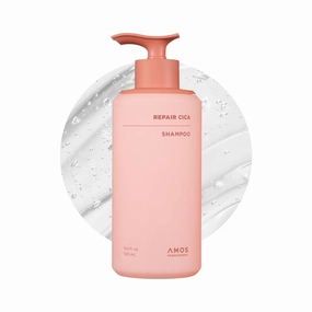 AMOS PROFESSIONAL Repair Cica Shampoo l Repairs, Strengthens, & Nourishes for Split Ends & Breakage, Reverse Hair Damage from Bleach, Color, Chemical Services, 16.9 fl.oz