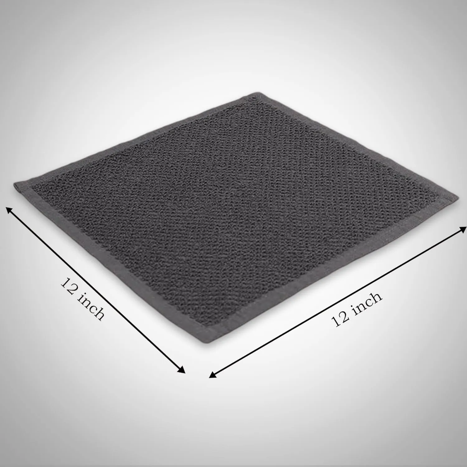 AMOUR INFINI Kitchen Dish Cloths Set of 8 – Highly Absorbent, Super Soft Cotton Dish Rags (12"x12" Inch) Wash & Dishcloths for Kitchen & Dishwashing (Dark Grey)