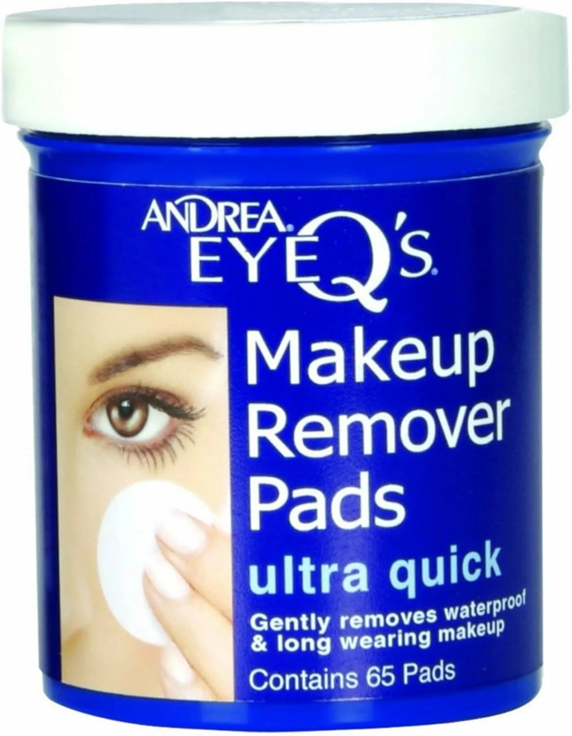 Andrea Eye Q's Eye Make-Up Remover Pads Ultra Quick 65 Each (Pack of 10)