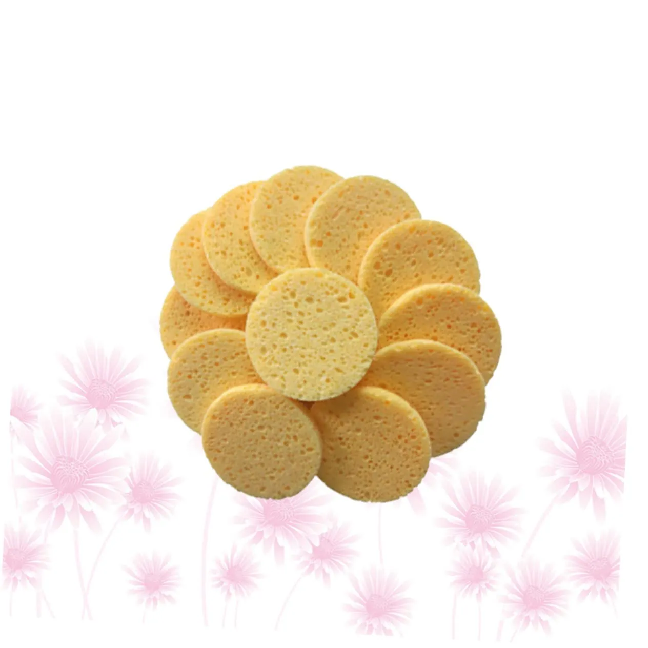 Angoily 60pcs Skin-friendly Face Cleaning Puff Soft Cotton Makeup Removal Pads Round for Gentle Exfoliation and Deep Pore Cleansing for Daily Use