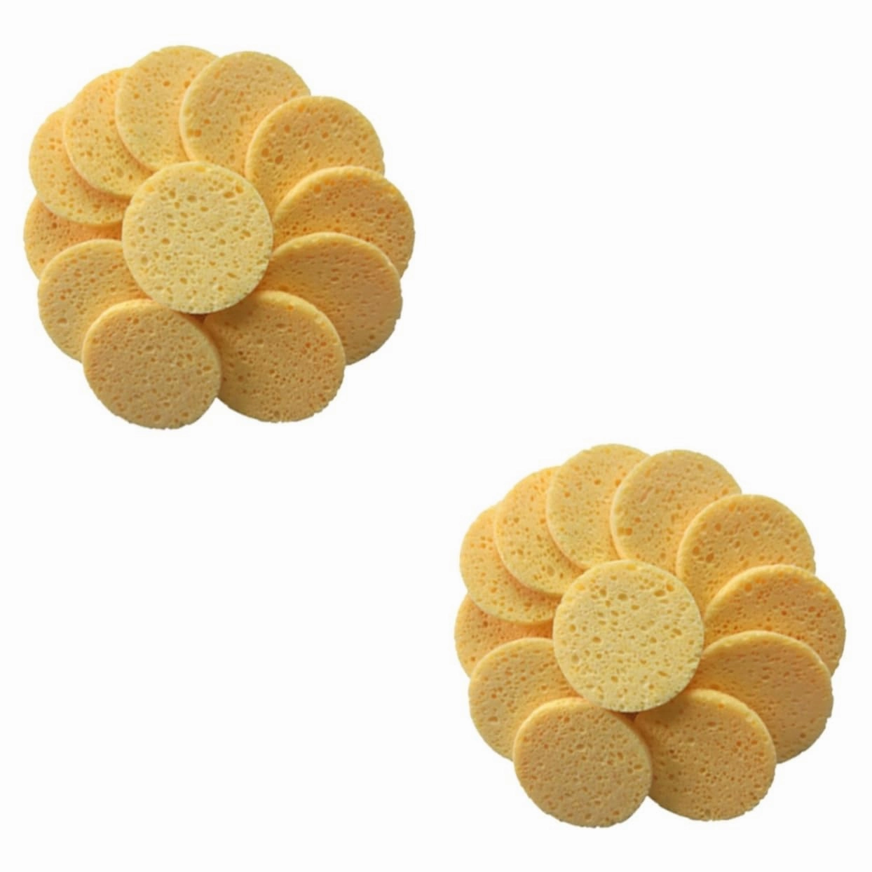 Angoily 40pcs Skin-friendly Makeup Cotton Pads Soft Cleaning Puff Exfoliating Sponge Cushion for Daily Facial Cleansing Makeup Removal Skin Color