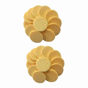 Angoily 40pcs Skin-friendly Makeup Sponges Soft Cleaning Pads Gentle Exfoliating Cotton Puff for Daily Cleansing and Makeup Removal