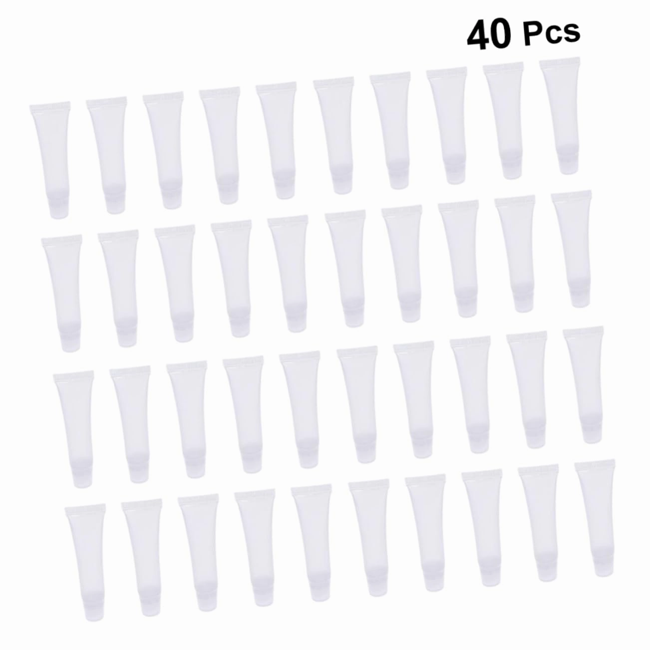 Angoily 80 Pcs Makeup Containers Repackaged Lip Balm Sample Refill Hose Lip Plumper Gloss Clear Empty Lip Gloss Containers Handmade Containers Bevel Lip Gloss Tube Round Mouth Travel