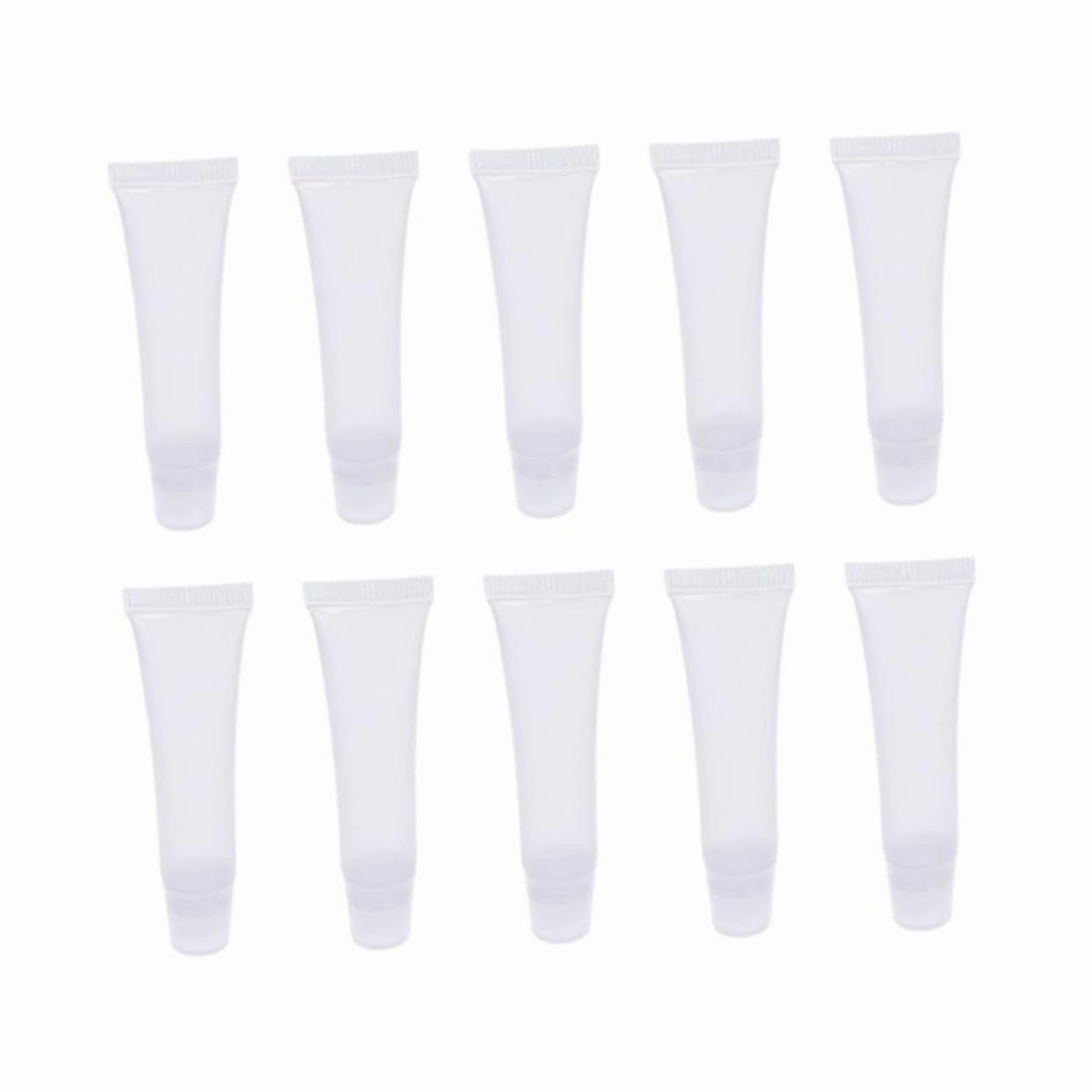 Angoily 80 Pcs Makeup Containers Repackaged Lip Balm Sample Refill Hose Lip Plumper Gloss Clear Empty Lip Gloss Containers Handmade Containers Bevel Lip Gloss Tube Round Mouth Travel