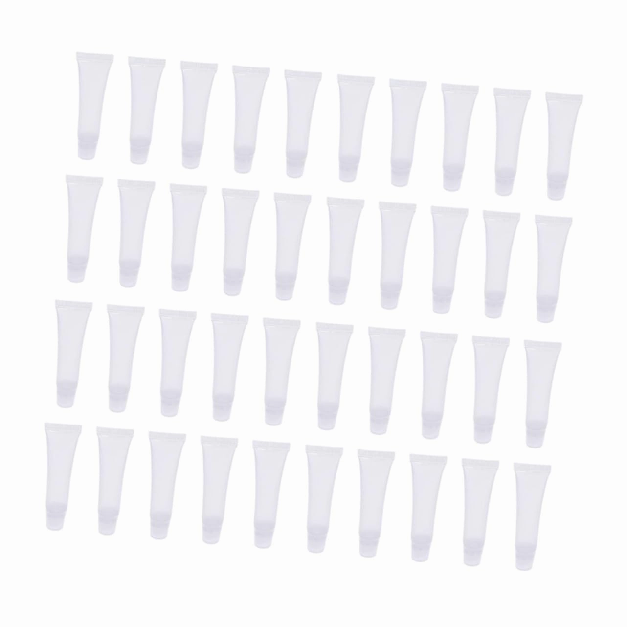 Angoily 80 Pcs Makeup Containers Repackaged Lip Balm Sample Refill Hose Lip Plumper Gloss Clear Empty Lip Gloss Containers Handmade Containers Bevel Lip Gloss Tube Round Mouth Travel
