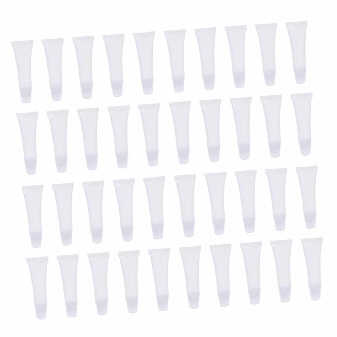 Angoily 80 Pcs Makeup Containers Repackaged Lip Balm Sample Refill Hose Lip Plumper Gloss Clear Empty Lip Gloss Containers Handmade Containers Bevel Lip Gloss Tube Round Mouth Travel