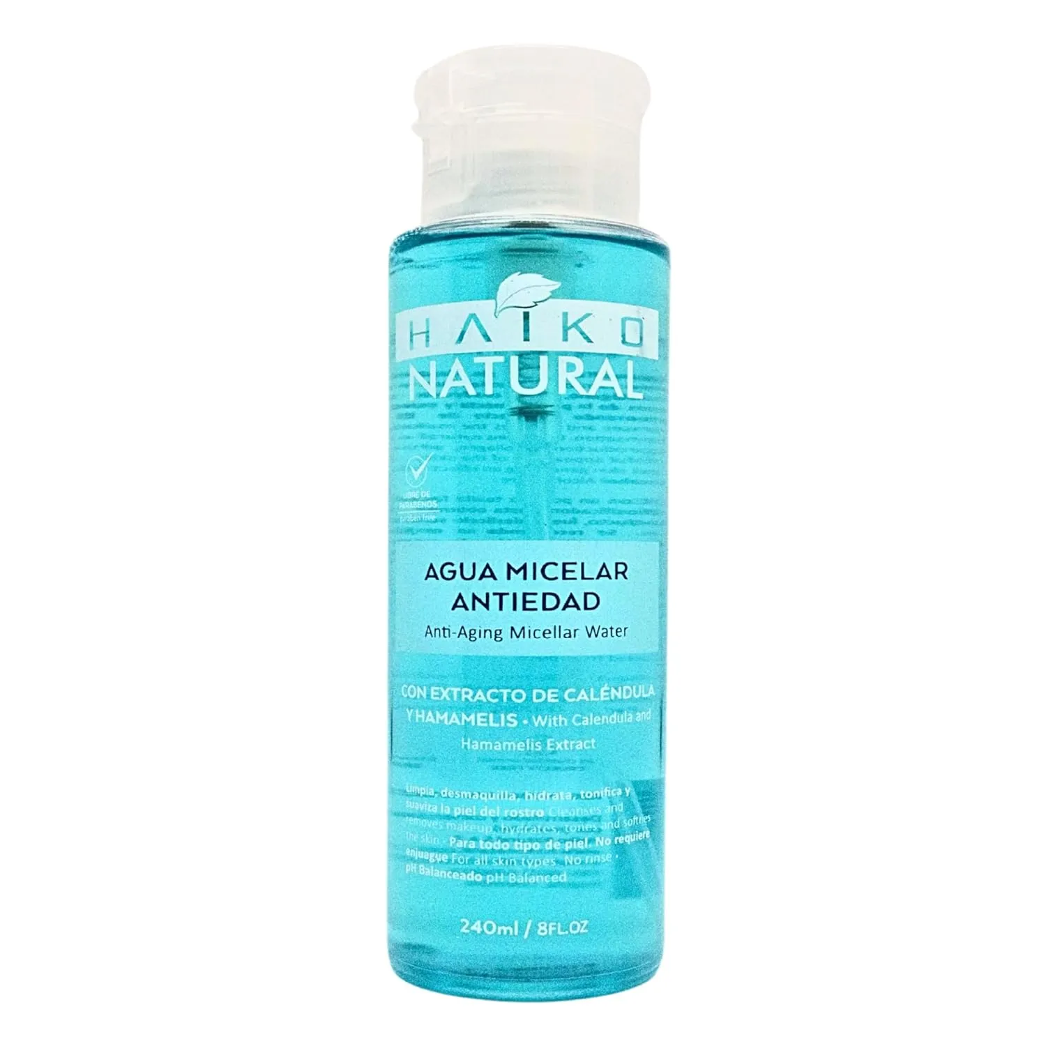 Anti-Aging Micellar Water with Calendula, Hamamelis, Marigold & Hazel Extract. Cleanses, Hydrates & Tones. Boosts Collagen & Softens Skin. For All Skin Types - 8 FL.OZ / 240 mL