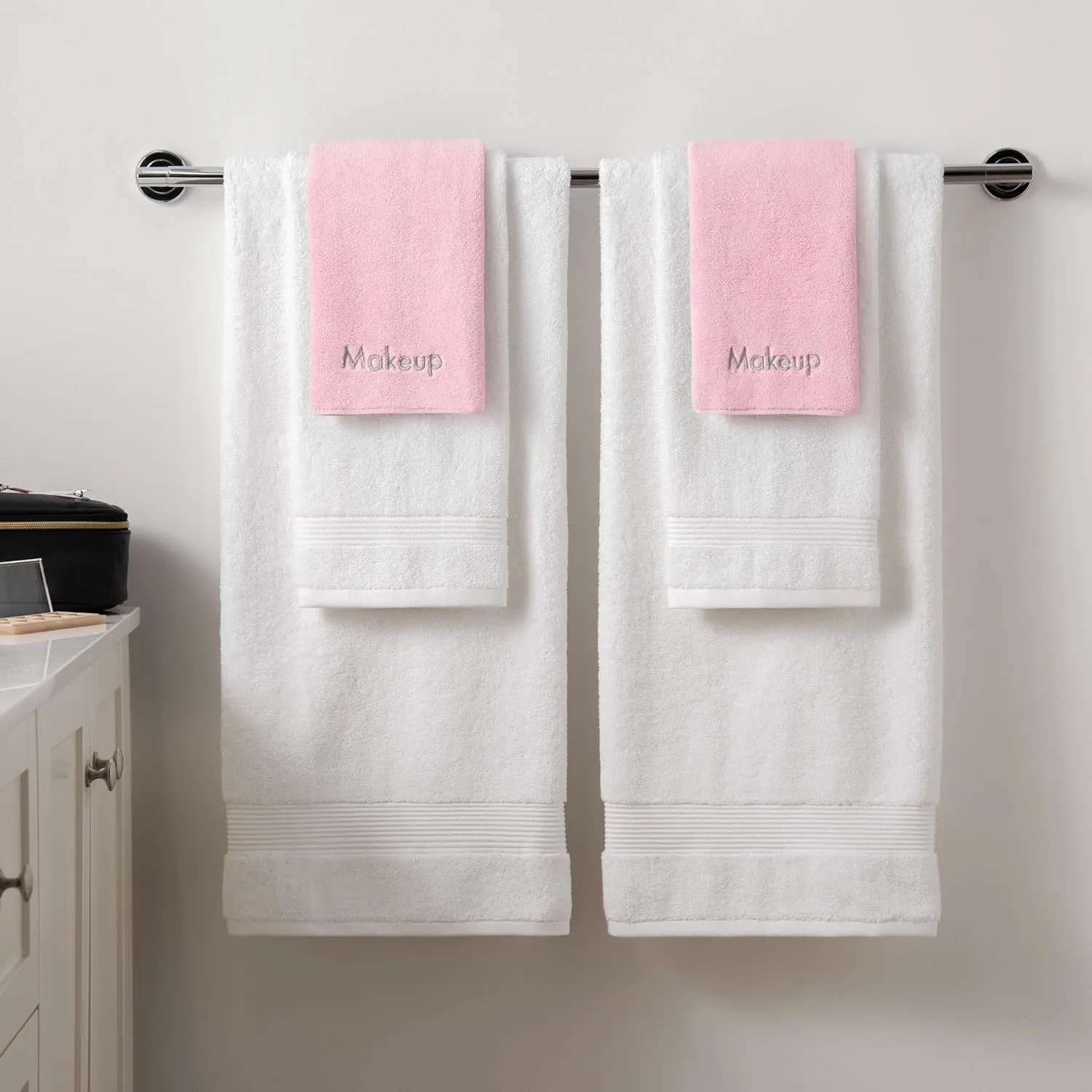 Arkwright Makeup Towels - Pack of 6 - Ultra Soft & Gentle Microfiber Coral Fleece Washcloth Face Make Up Remover, Reusuable Eraser Cloth Essentials for Hosts & Artists, 13 x 13 in, Pink