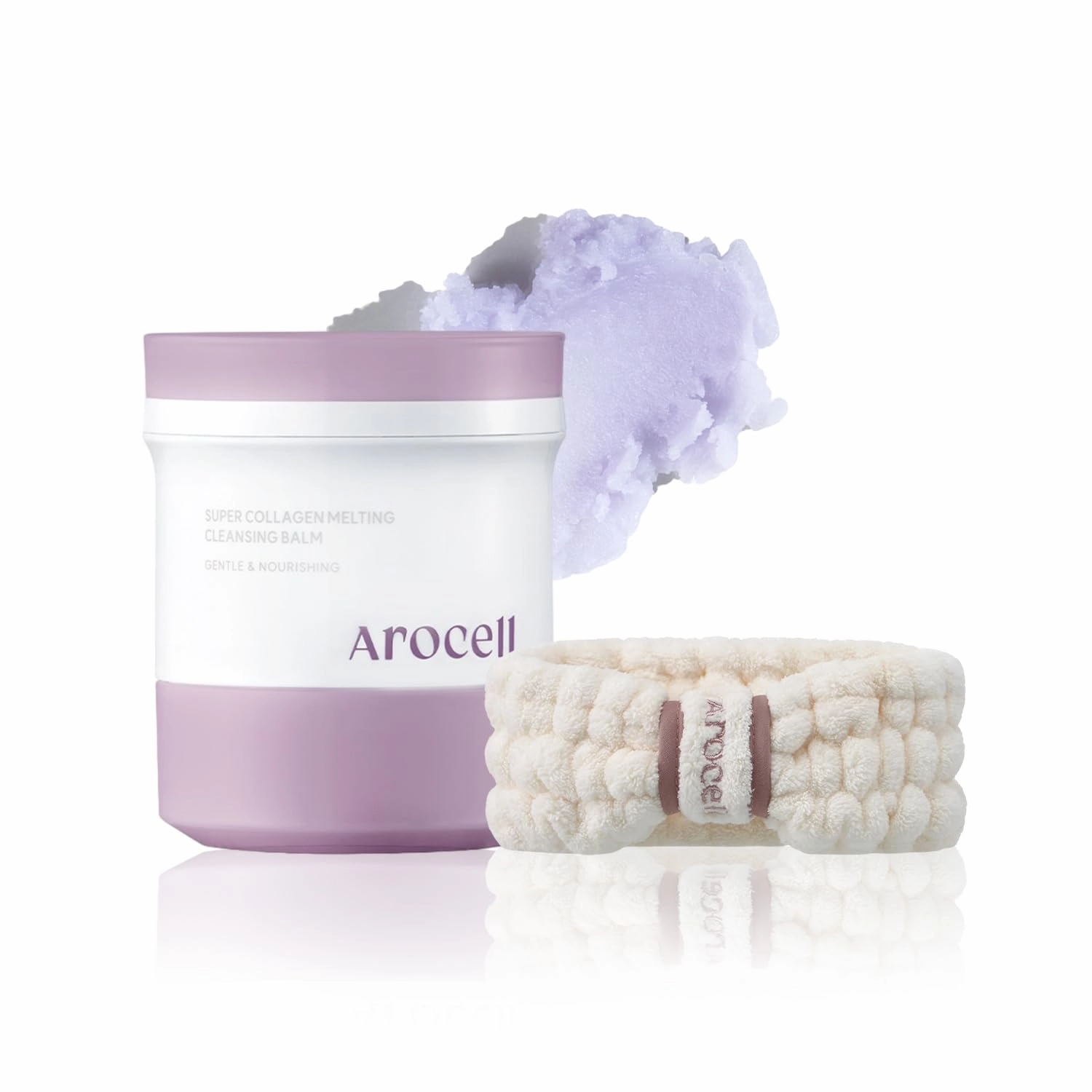 AROCELL Super Collagen Melting Cleansing Balm with Face Wash Cleasing Headband