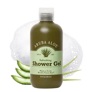 Aruba Aloe Refreshing Shower Gel - Gentle Cleansing, Soap-free, Hydrating Formula - Suitable for Sensitive Skin - 8.5 oz Bottle