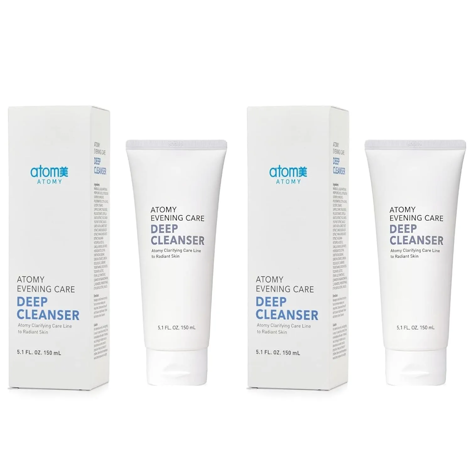 ATOMY Evening Care Deep Cleanser - 150ml x 2 pack, Facial Foam, Face Wash