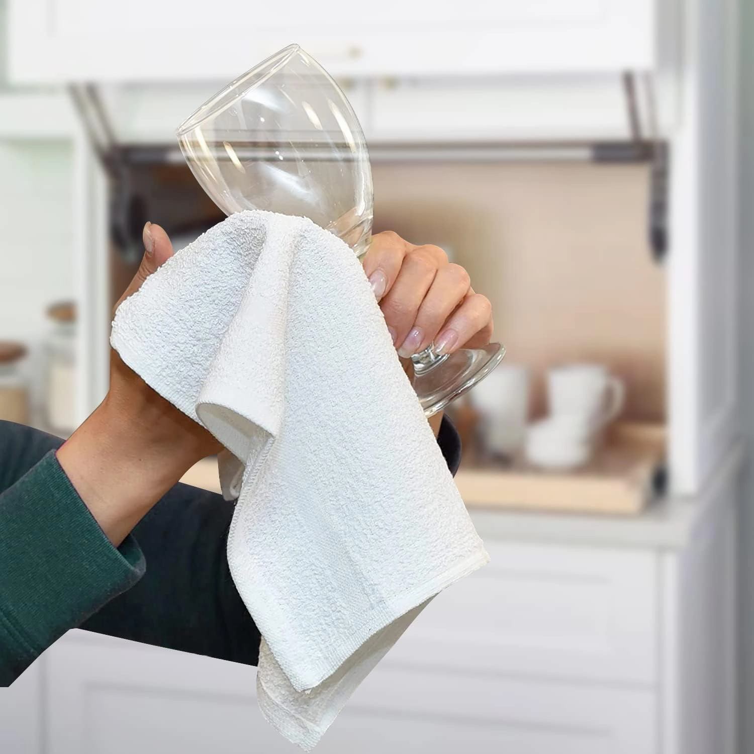 Avalon Towels Terry Bar Mop Towels (Value Pack of 60) Size 14"x17" – Absorbent and Durable, Multipurpose Cleaning Rags, Cotton Cleaning Cloths, Terry Cloth Rags, Reusable Shop Rag (White)