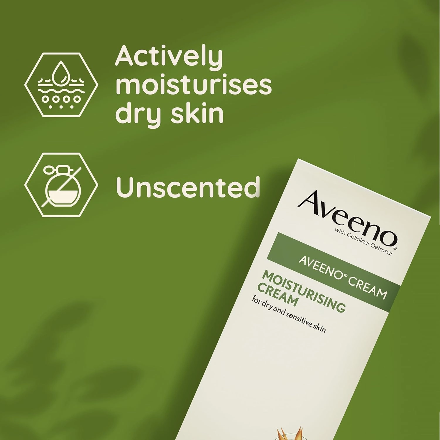 Aveeno Moisturising Cream (1x 300ml), Nourishing Body Lotion with Hydrating Colloidal Oatmeal, Full Body Moisturiser for Dry and Sensitive Skin, Suitable For Adults and Babies From 3 Months