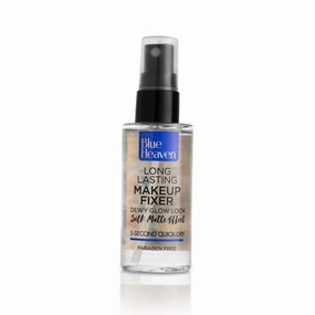 B.lue Heaven Long-Lasting Makeup Fixer | Paraben Free & Sweat Proof | Infused with Vitamin E and Aloe Vera | Dewy Glow and Silk Matte Effect Setting Spray for Makeup | 60ml