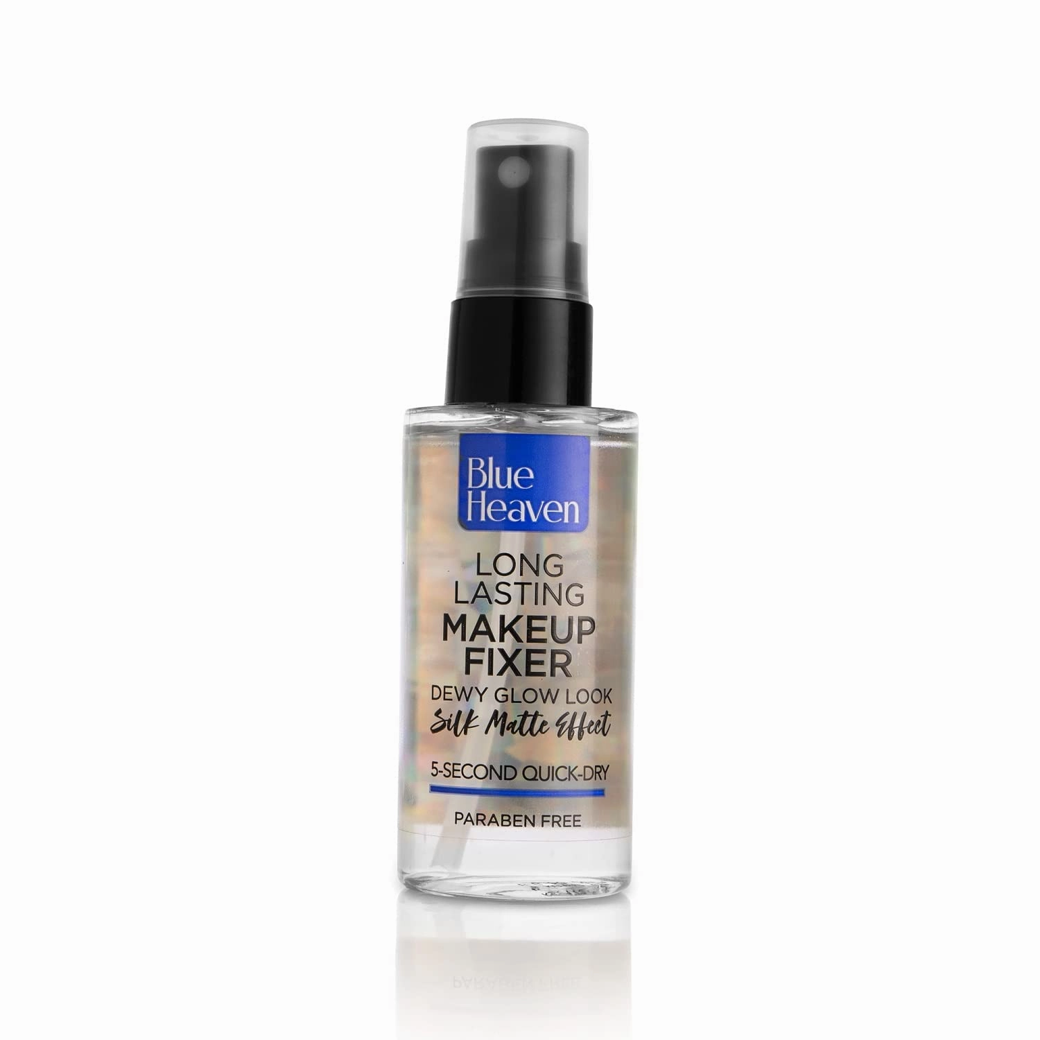 B.lue Heaven Long-Lasting Makeup Fixer | Paraben Free & Sweat Proof | Infused with Vitamin E and Aloe Vera | Dewy Glow and Silk Matte Effect Setting Spray for Makeup | 60ml