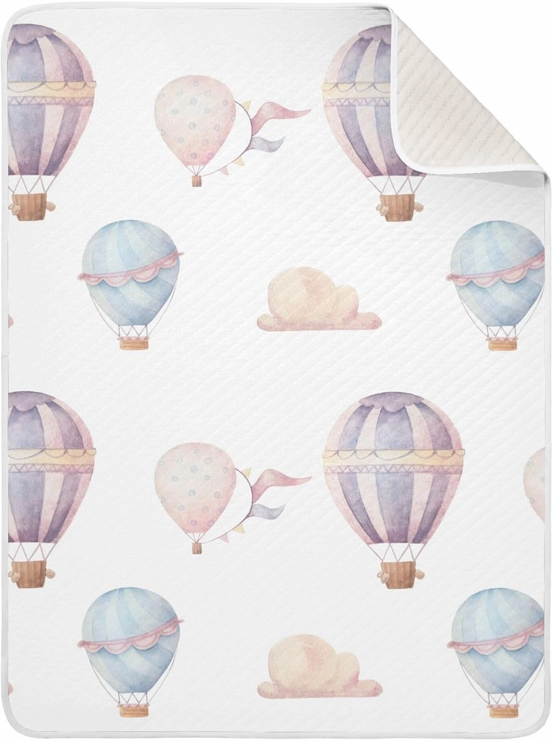 Baby Blanket for Boys Girls - Hot Air Balloon Baby Blankets, Soft Breathable Nursery Bed Blankets 30 x 40 Inch