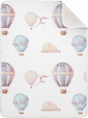Baby Blanket for Boys Girls - Hot Air Balloon Baby Blankets, Soft Breathable Nursery Bed Blankets 30 x 40 Inch