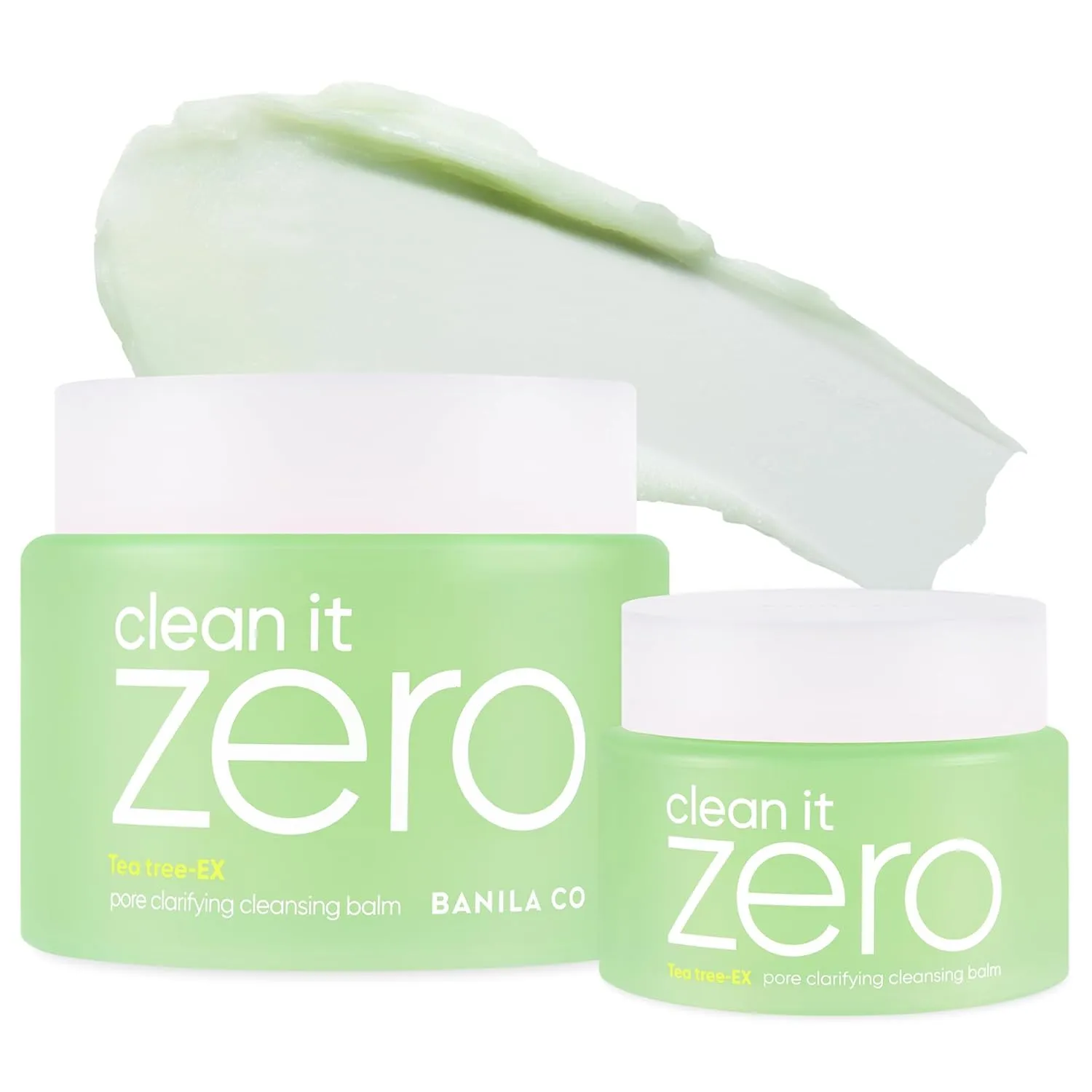BANILA CO Clean It Zero Pore Clarifying Balm Duo | 180ml   100ml | Korean Cleansing Balm for Oily & Acne-Prone Skin | AHA-PHA & Tea Tree | Vegan