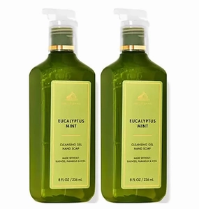 Bath and Body Works Cleansing Gel Hand Soap 8 Ounce 2-Pack (Eucalyptus Spearmint)