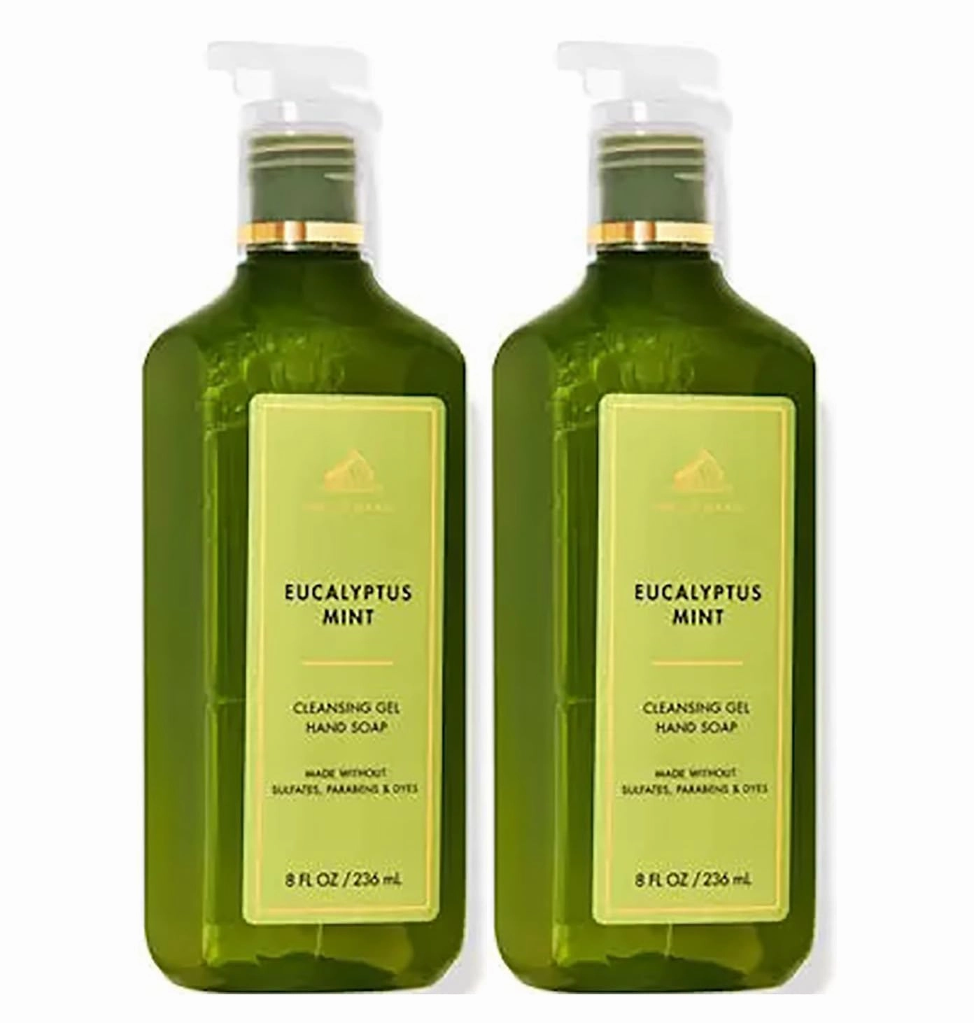 Bath and Body Works Cleansing Gel Hand Soap 8 Ounce 2-Pack (Eucalyptus Spearmint)
