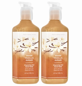Bath and Body Works Cleansing Gel Hand Soap 8 Ounce 2-Pack (Warm Vanilla Sugar)