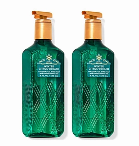 Bath and Body Works Cleansing Gel Hand Soap 8 Ounce 2-Pack (Winter Citrus Wreath)