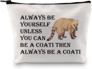 BDPWSS Funny Coati Gift Coati Mom Coatimundi Gift Always Be Yourself Unless You Can Be a Coati Raccoon Wildlife Animals Gift (Be a coati bag)