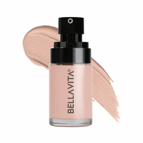 BE.LLAVITA Hydmatte FX - Airbrush Liquid Foundation with SPF 50 and PA      for Radiant Finish | Infused with Hyaluronic Acid & Niacinamide | oil control | Creaseless, Smooth Finish | 30 ML