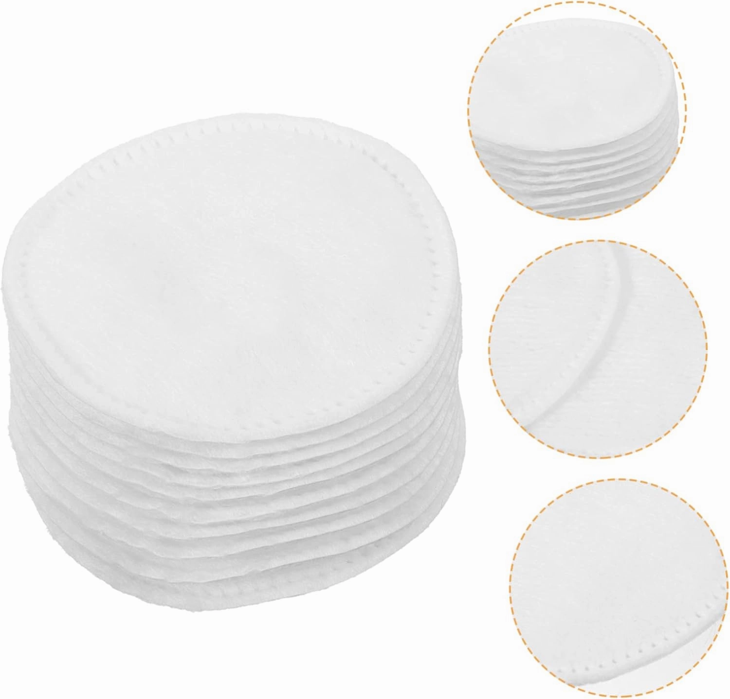 Beaupretty 600pcs Thickened Three Layer Makeup Cotton Pads for Face Cleansing Soft Remover for Makeup Skin Care Gentle Skin for Travel and Daily Use