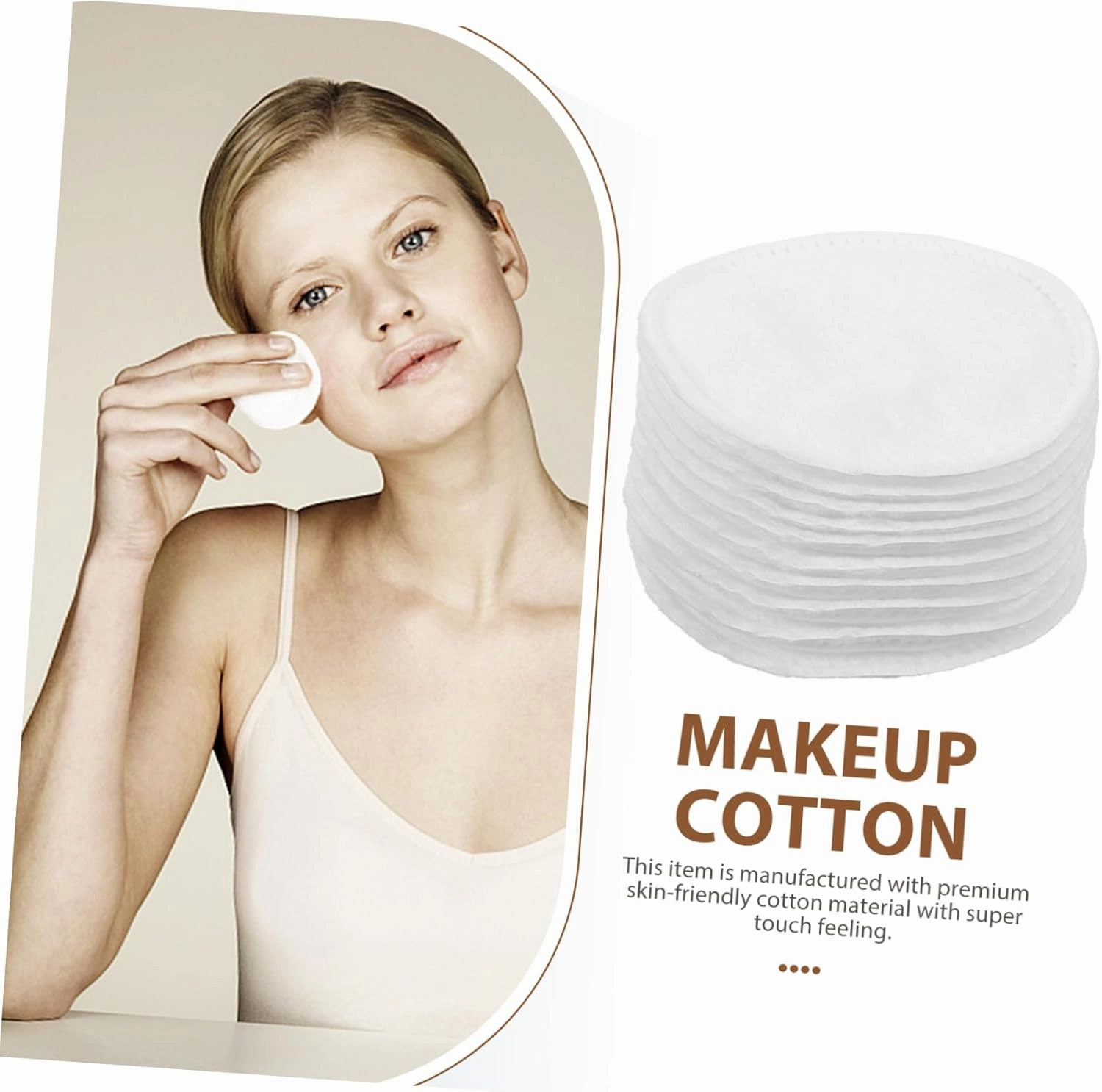 Beaupretty 600pcs Thickened Three Layer Makeup Cotton Pads for Face Cleansing Soft Remover for Makeup Skin Care Gentle Skin for Travel and Daily Use