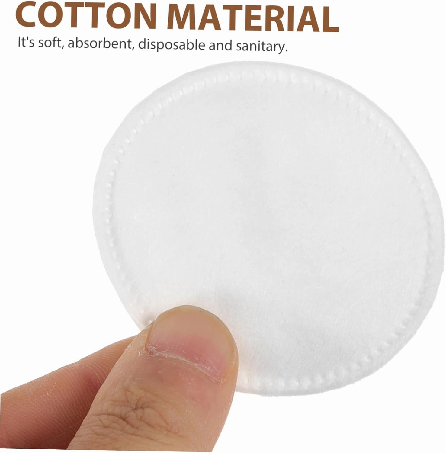 Beaupretty 600pcs Thickened Three Layer Makeup Cotton Pads for Face Cleansing Soft Remover for Makeup Skin Care Gentle Skin for Travel and Daily Use
