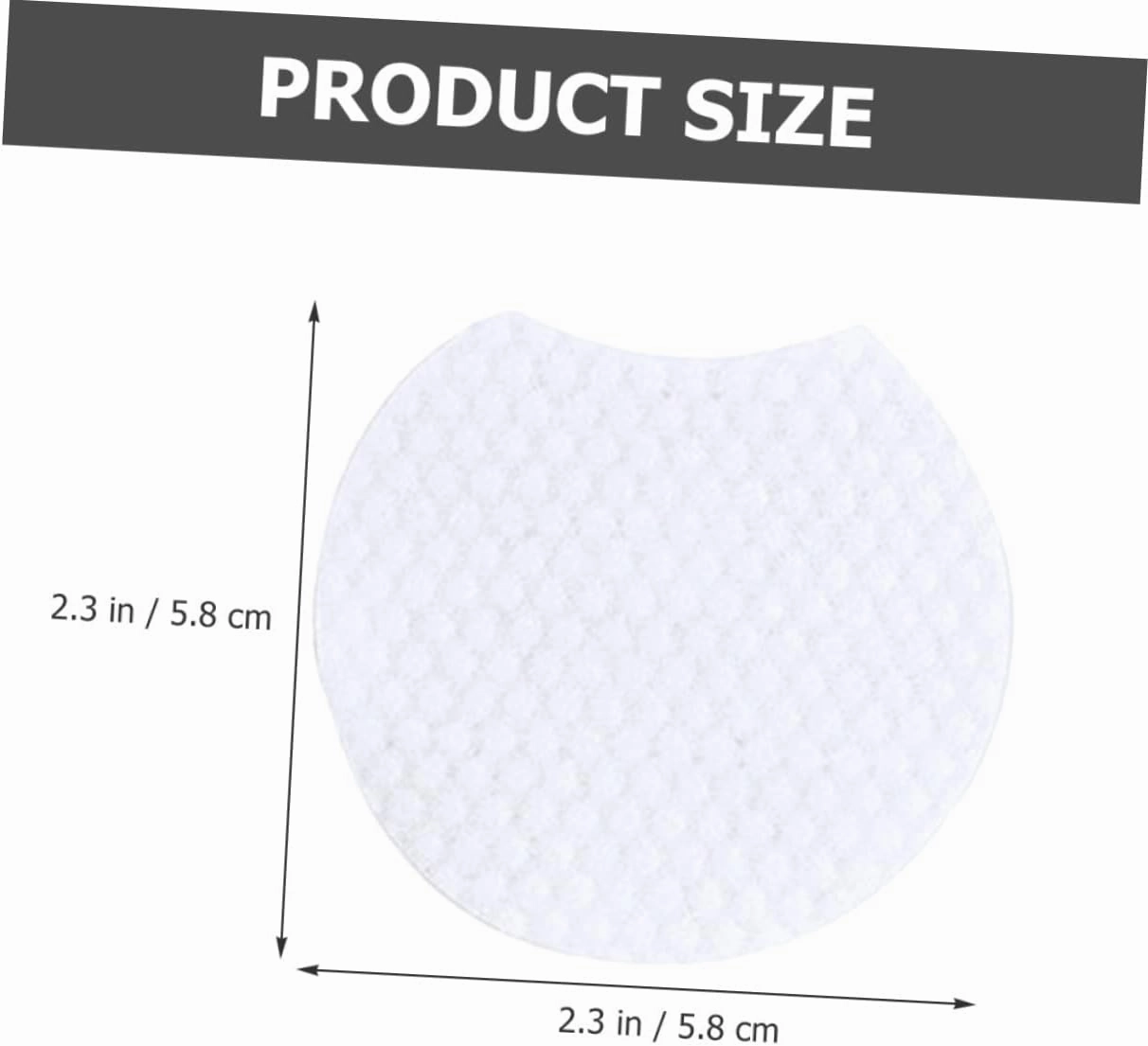 Beaupretty Semi-Circular Makeup Removal Pads 1200 Pack Non-Woven Cotton Pads for Daily Face Cleansing