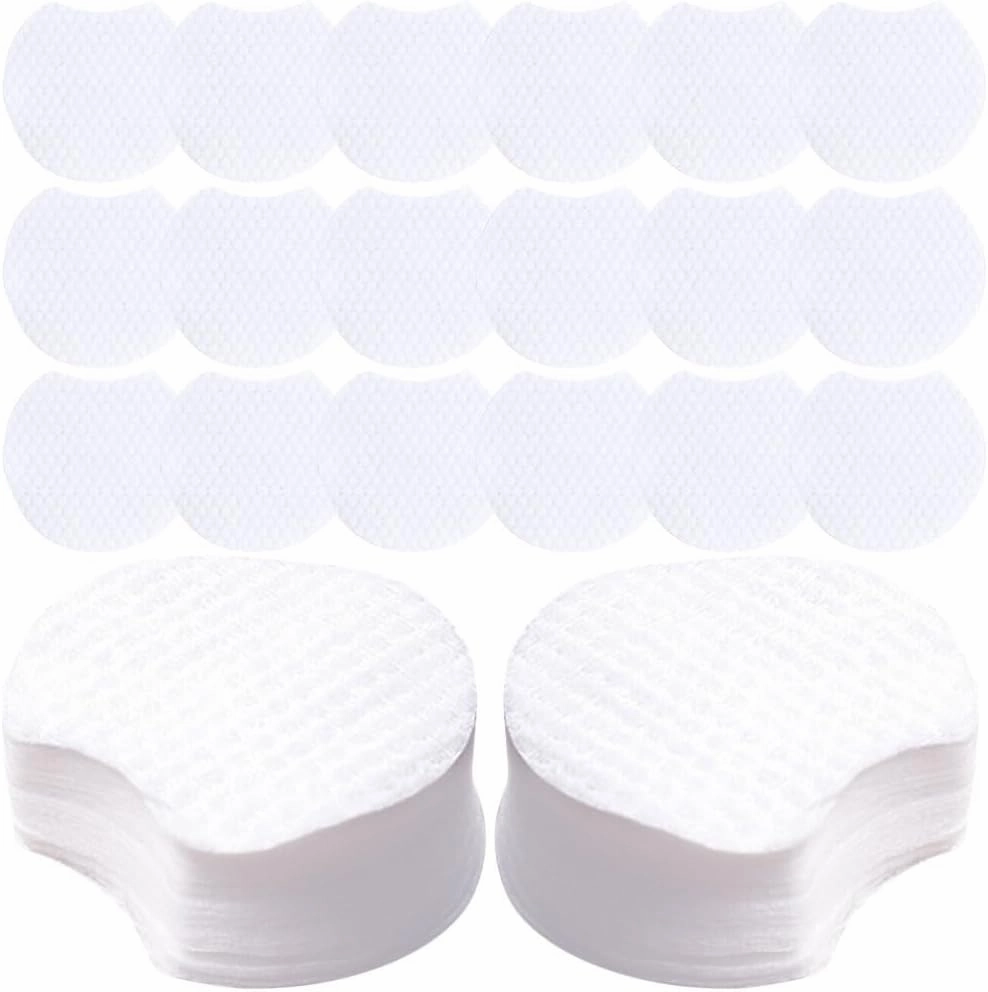 Beaupretty Semi-Circular Makeup Removal Pads 1200 Pack Non-Woven Cotton Pads for Daily Face Cleansing