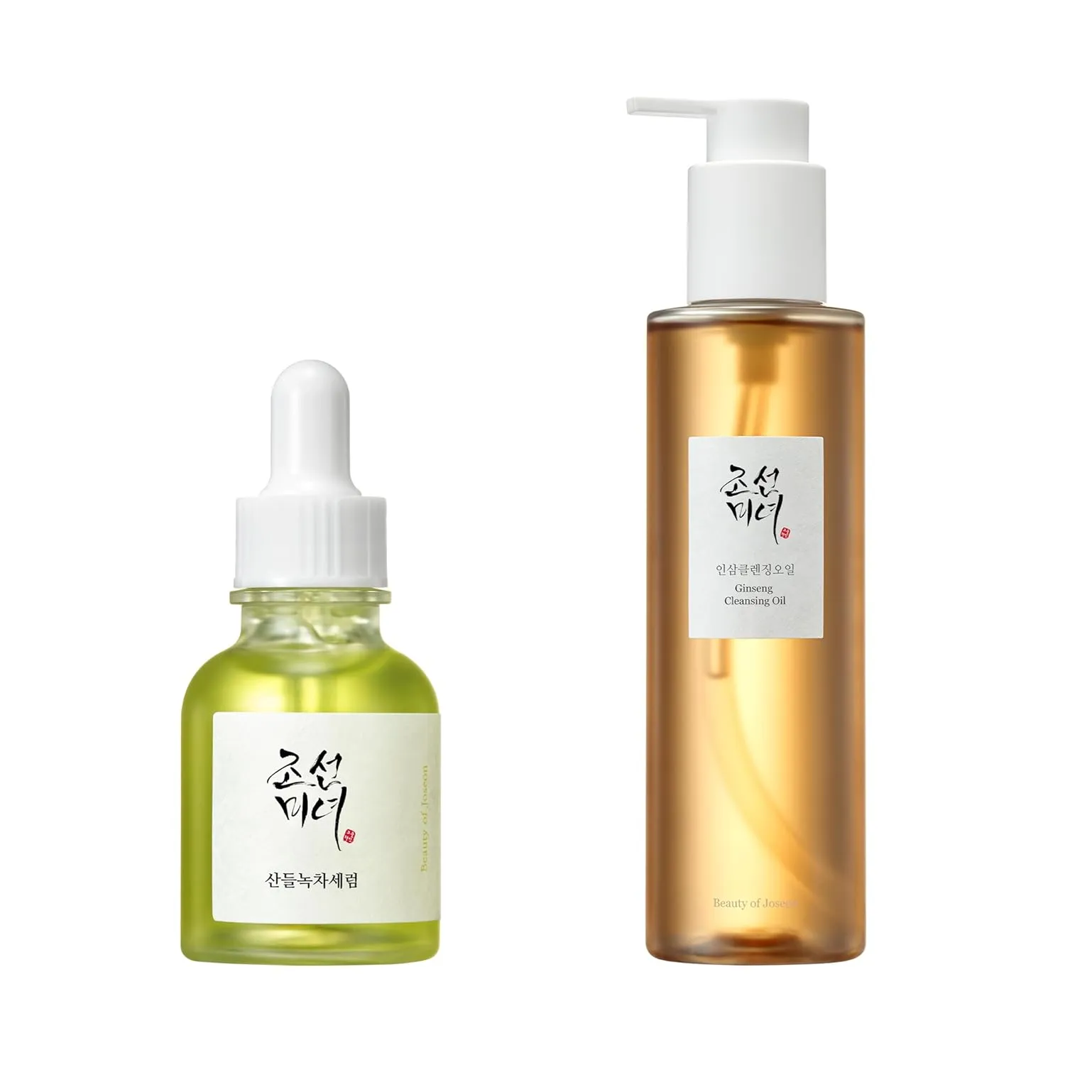 Beauty of Joseon Calming Serum Green Tea Panthenol Soothing with Ginseng Cleansing Oil Waterproof Makeup Remove