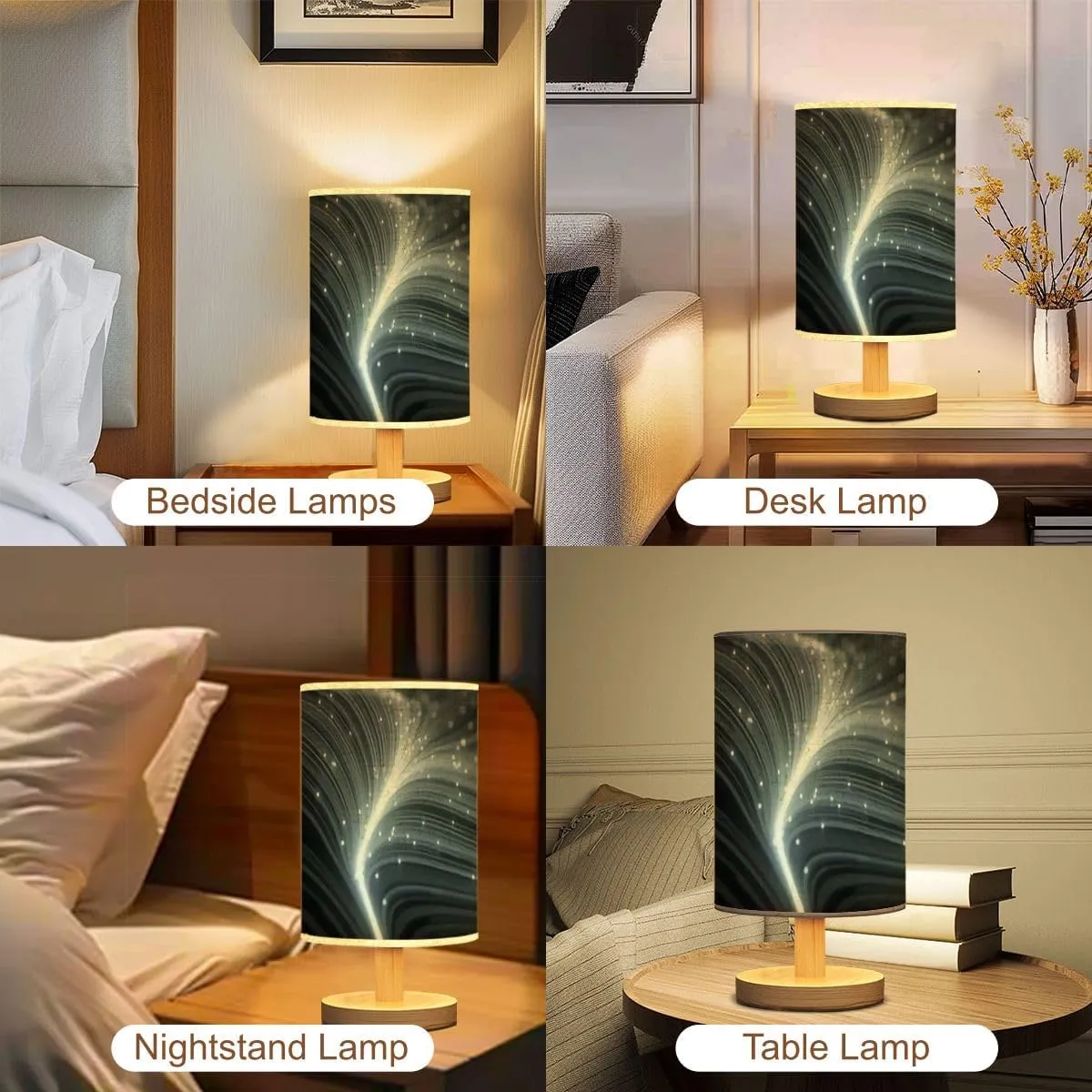 Bedside Desk Lamps, Minimalist 3D Topographic map Contour map Rendering Abstract Valleys Nightstand Lamps, Small Table Lamp for Nursery Girls Kids Bedroom Classroom Living Room Dorm Decor