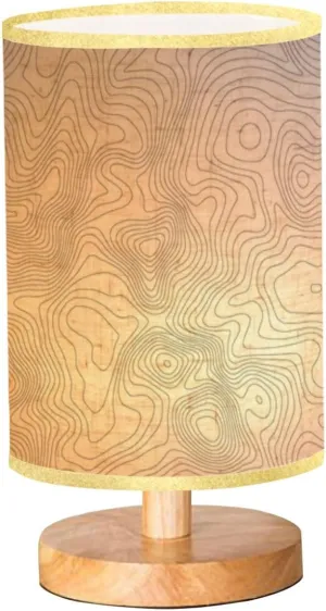 Bedside Desk Lamps, Minimalist Seamless topographic map Line topography map seamless pattern Mountain Nightstand lamps, Small Table Lamp for Nursery Girls Kids Bedroom Classroom Living Room Dorm Decor
