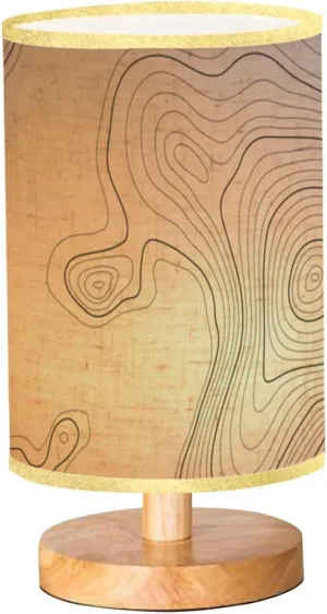 Bedside Desk Lamps, Minimalist The stylized height topographic contour lines contours The conditional Nightstand lamps, Small Table Lamp for Nursery Girls Kids Bedroom Classroom Living Room Dorm Decor