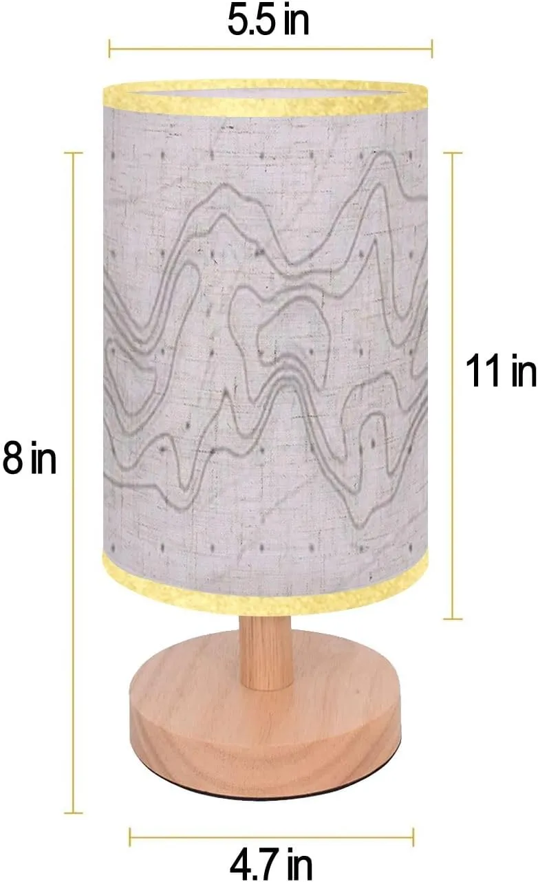 Bedside Desk Lamps, Minimalist Topographic map Geographic line map elevation assignments Contour Nightstand lamps, Small Table Lamp for Nursery Girls Kids Bedroom Classroom Living Room Dorm Decor