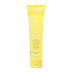 Beekman 1802 Micellar Milk Froth Cleansing Gel - Gently Cleanses & Removes Makeup - Double-Cleanse in 1 - Goat Milk & Golden Sea Moss - Fragrance Free - 5.0 fl. oz - Cruelty Free - Sensitive Skin Safe